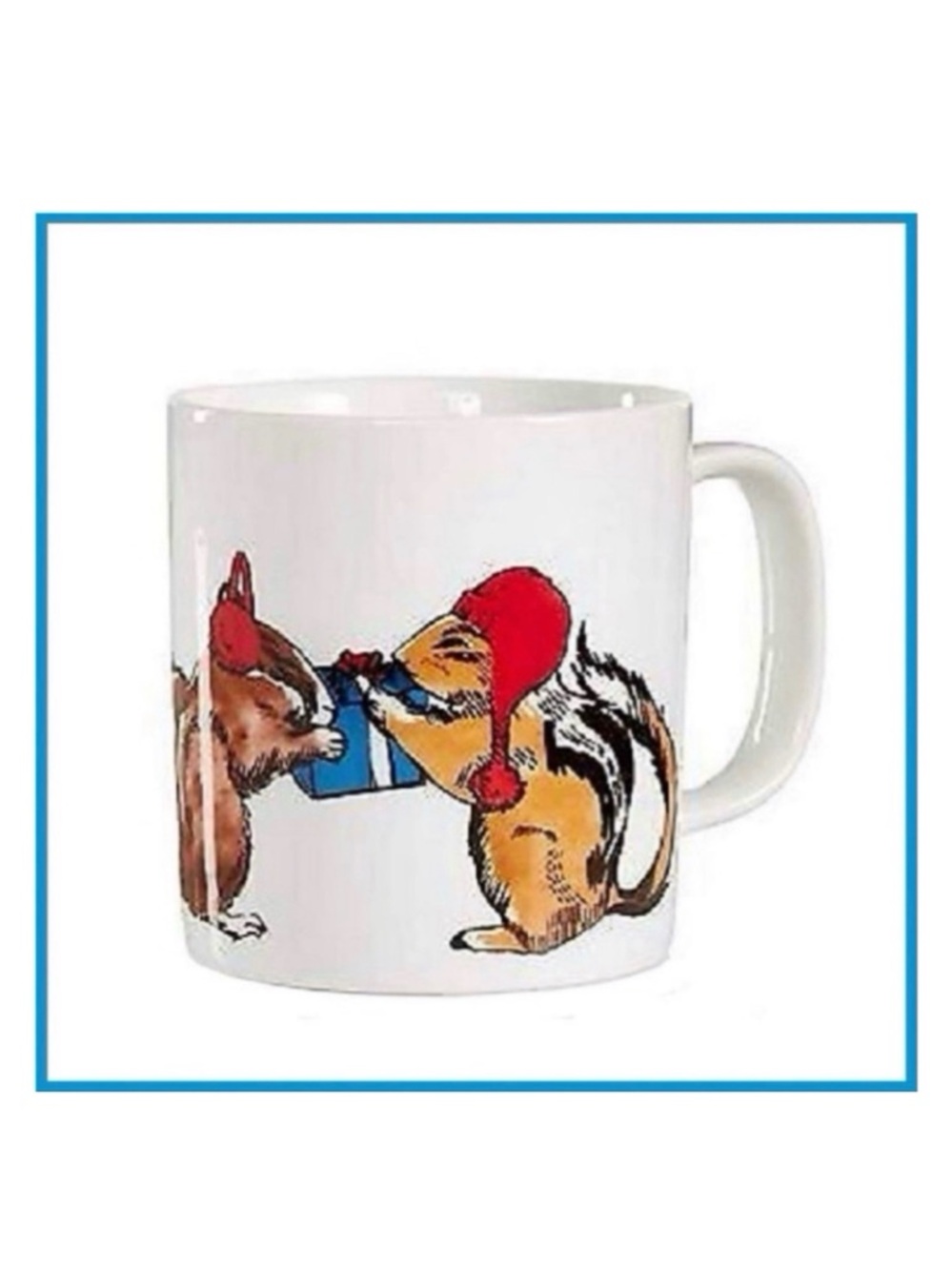 The Cellar Porcelain Coffee Mug with Gifting Chipmunk Friends Holiday Graphic